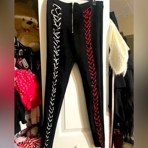 Lace up pants
